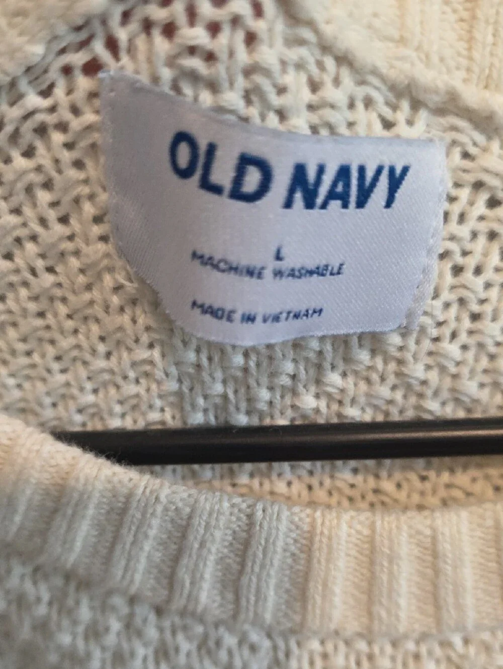 Old Navy Cream Knit Crewneck Sweater